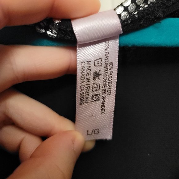 💖2 for $30!💖  Just One Silver and Black Cowl Neck Tank Top - Picture 6 of 6